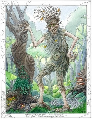 Treebeard - painting by Sue Wookey