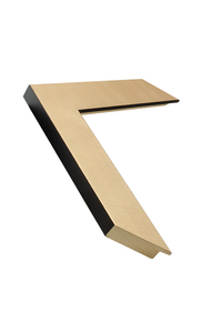 Scratched, shiny gold, black lining (wider profile)