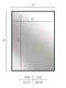 Nielsen Alpha Wall Mirror Silver 50x70cm dimensions