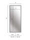 Nielsen Florentina Wall Mirror Gold 70x170cm dimensions-