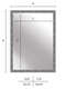 Nielsen Florentina Wall Mirror Bronze 50x70cm dimensions-