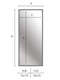 Nielsen Florentina Wall Mirror White 70x170cm dimensions-