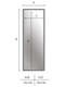 Nielsen Florentina Wall Mirror Gold 50x150cm dimensions-