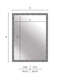 Nielsen Florentina Wall Mirror White 50x70cm dimensions-