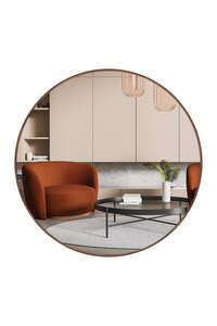 Nielsen Jaron Wall Mirror Walnut 80x80cm