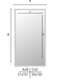 Nielsen Star Wall Mirror Grey 50x150cm dimensions-