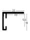 Nielsen Star Wall Mirror Grey 50x150cm profile-