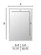 Nielsen Star Wall Mirror Silver 50x70cm dimensions-