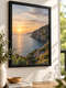 Satin Black Picture Frame - Sunlit Coastal Art Interior