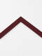 Maroon picture frame close up