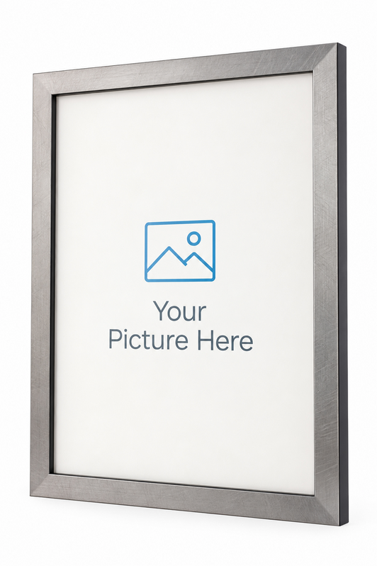Scratched Silver picture frame