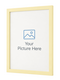 pastel yellow picture frame png
