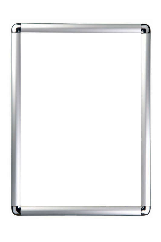Snap Frame Silver with Rounded Corners 25mm