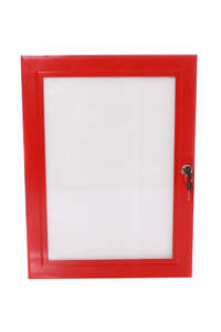B4F Lockable Poster Case - Red