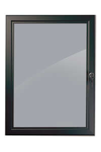 B4F Lockable Poster Case - Black